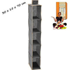 748981 - Etagère de rangement en tissus pour penderie