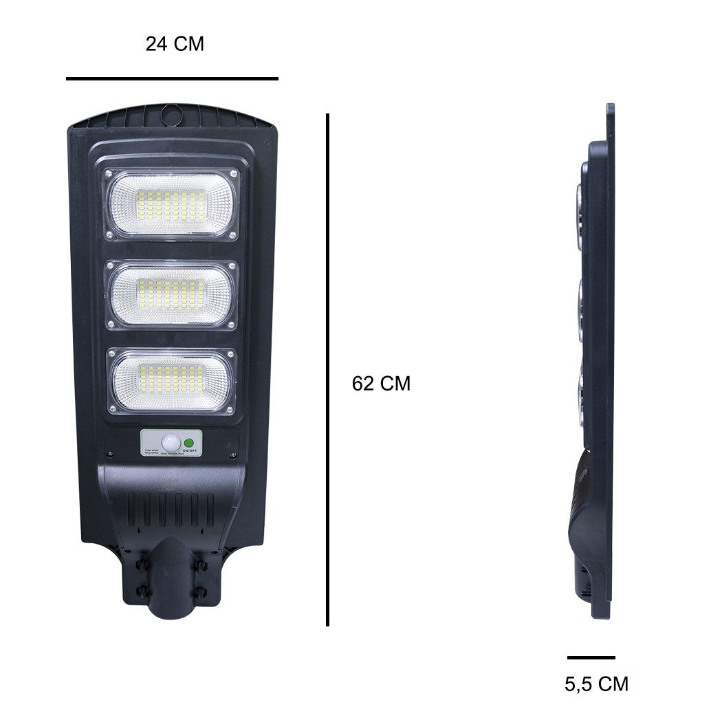 Lampadaire rechargeable solaire 806001 télécommande, capteur de mouvement 60W 96