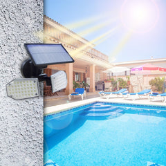 Lampe de panneau solaire grand-angle 270°. 78 LED 640788 capteur de mouvement