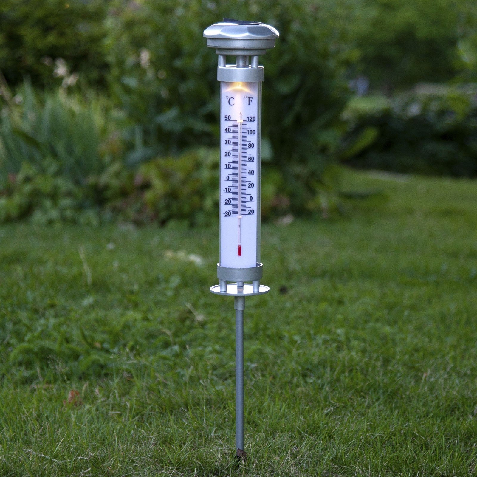 Termomètre avec lumière led pour le sol 896403 panneau solaire et crépusculaire