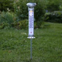 Termomètre avec lumière led pour le sol 896403 panneau solaire et crépusculaire