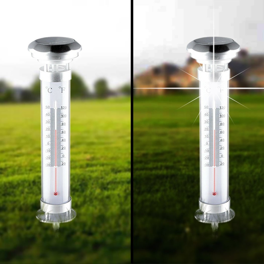 Termomètre avec lumière led pour le sol 896403 panneau solaire et crépusculaire