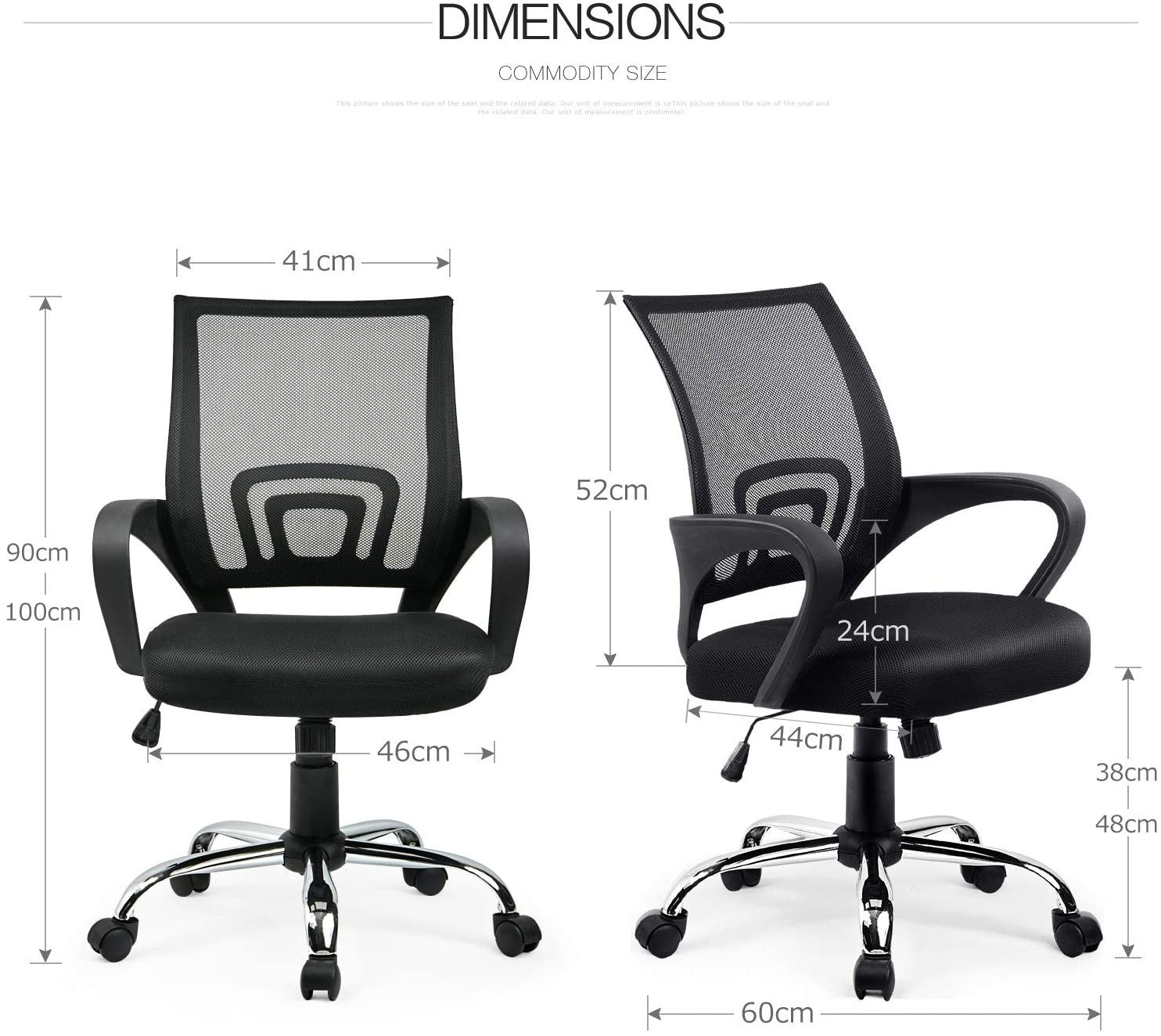 Chaise de bureau NEREA DIM249 Fauteuil Directionnel avec Dossier Respirant