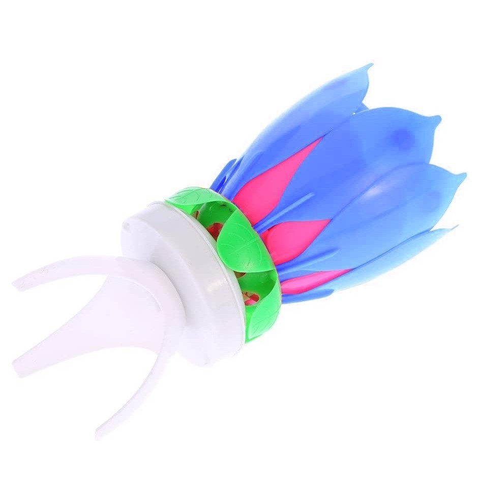 Bougie en forme de Fleur Musicale 2 pc 456910 effets sonores et tournant BLEU
