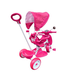 Tricycle poussoir enfants LT916 double frein et siège pivotant devant maman