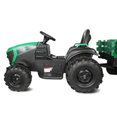 Tracteur électrique pour enfants 12V remorque BK0925 MP3 télécommande, lumières
