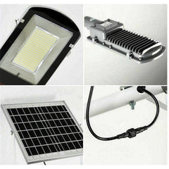 Lampadaire lumineux led route 200W support 062004 panneau solaire crépusculaire