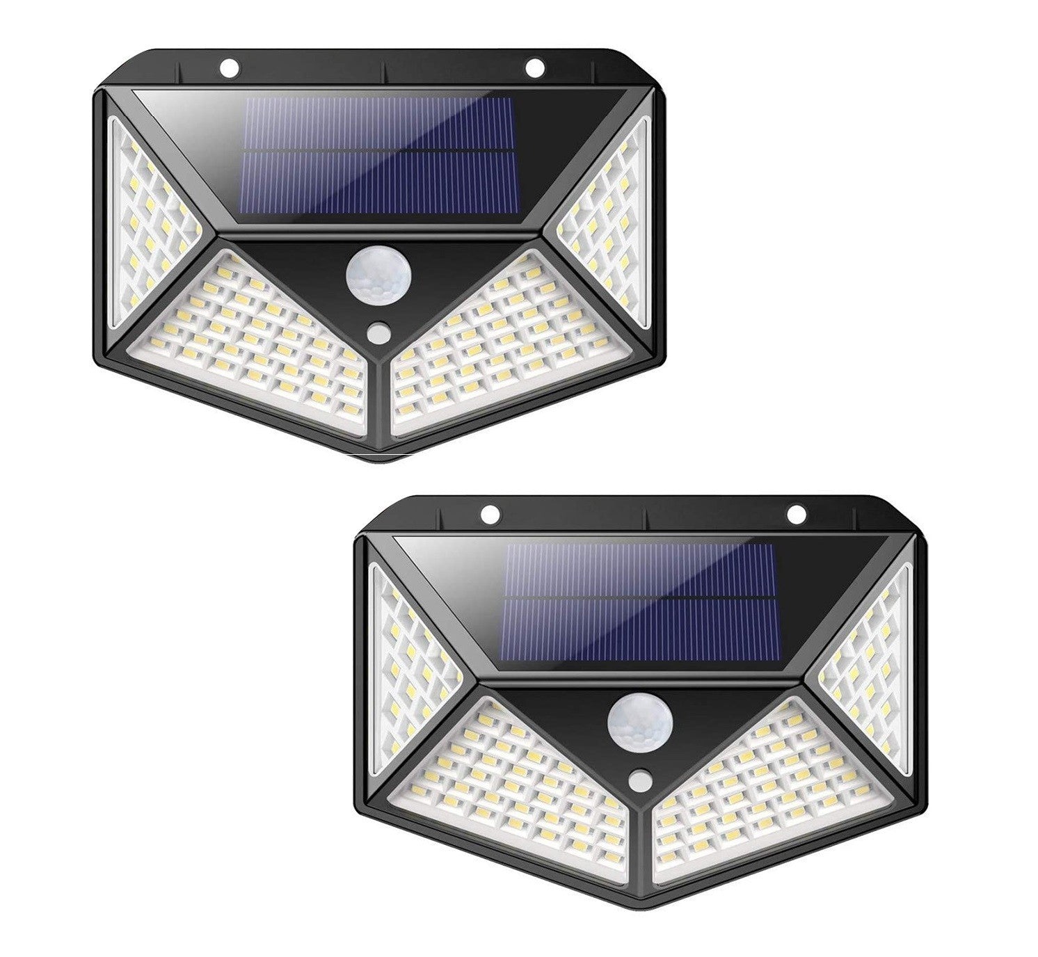 2 pièces Lampe solaire rechargeable 641006 capteur mouvement 100 angle LED 270