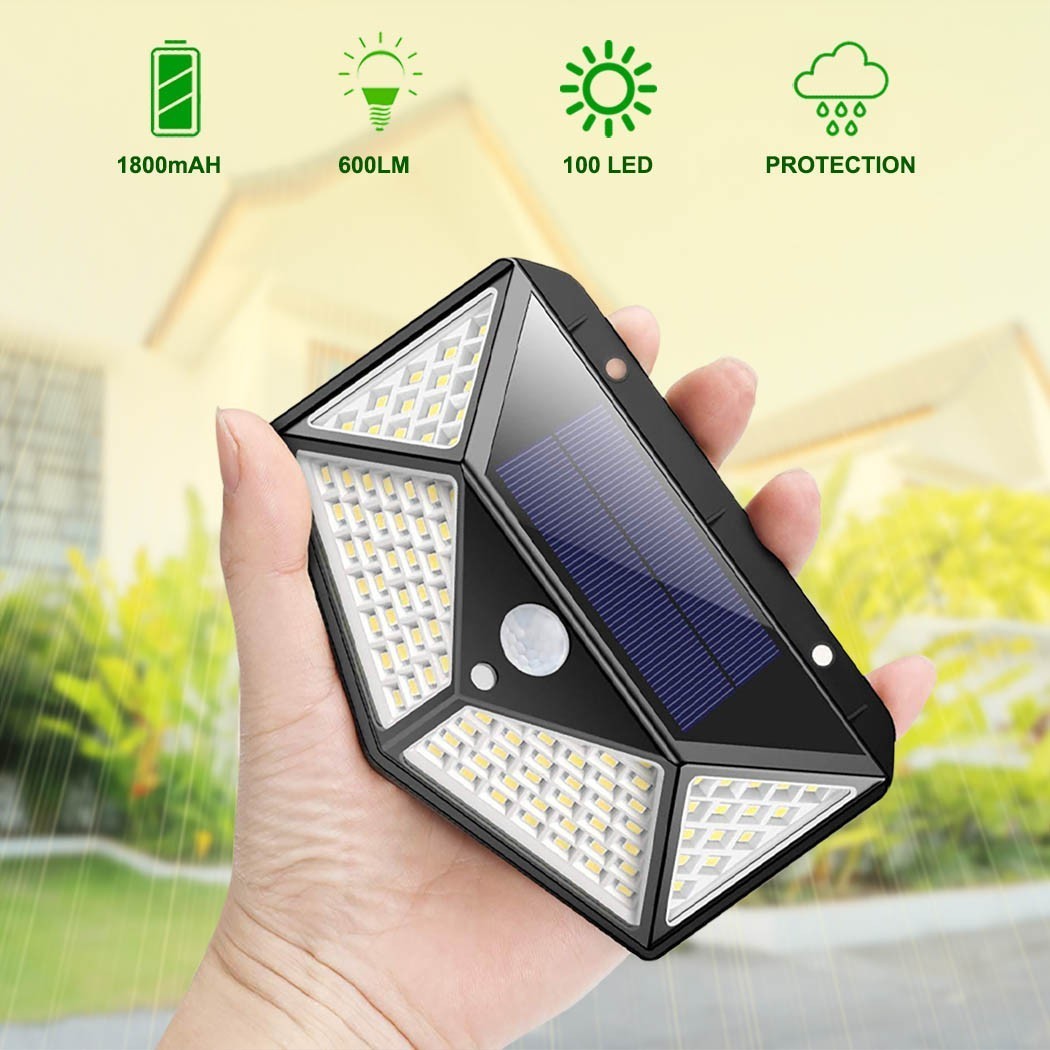 4 pièces Lampe solaire recharge 641006 capteur mouvement 100 angle LED 270