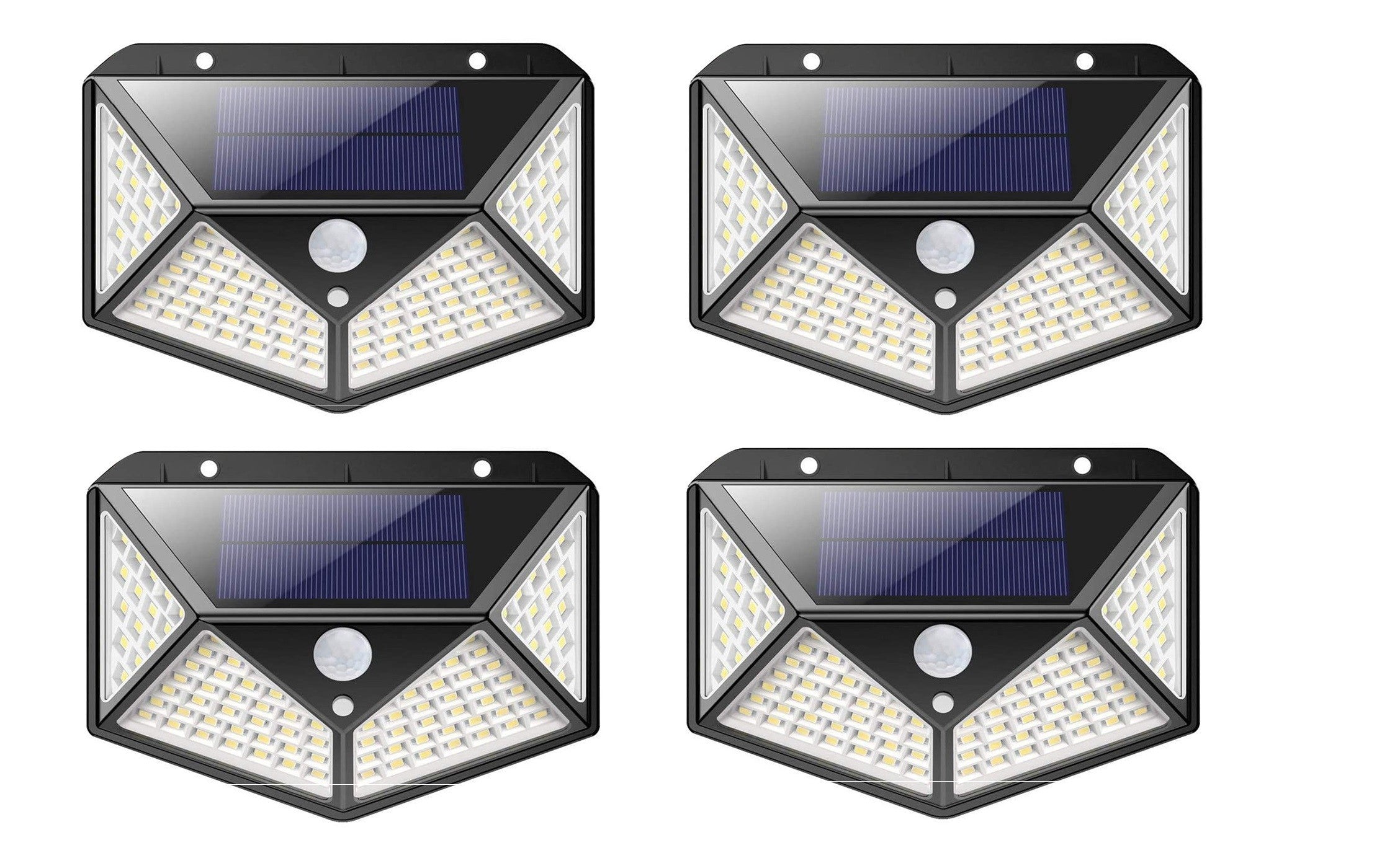 4 pièces Lampe solaire recharge 641006 capteur mouvement 100 angle LED 270