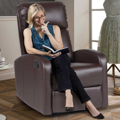 Fauteuil inclinable détente manuelle SAMOA WD repose-pieds amovible en faux cuir
