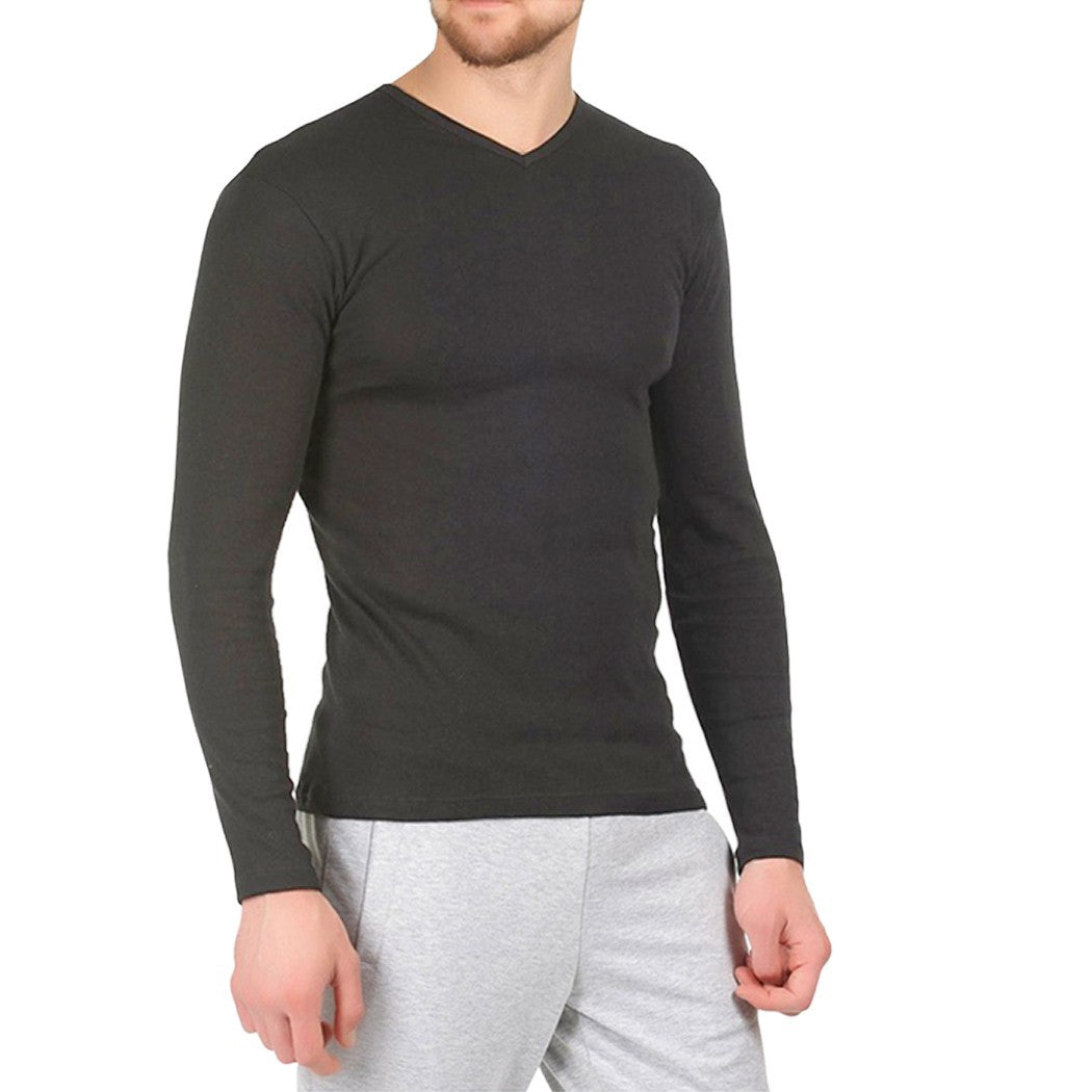 VKA27 Sous-pull modèle CARTER col en V pour homme effet thermique