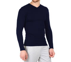 VKA27 Pack de 5 sous-pulls CARTER pour homme slim fit effet thermique col en V