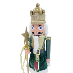 Soldat casse-noix 60H cm 392002 VERT décoration Noël sceptre étoile
