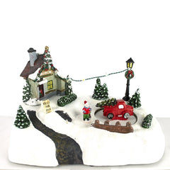 Mobile et décor de Noël 361002 avec magasin lumières musique, mouvement de Noël