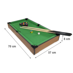 Jeu de table de billard de table 70x37x8H cm structure en bois carambole