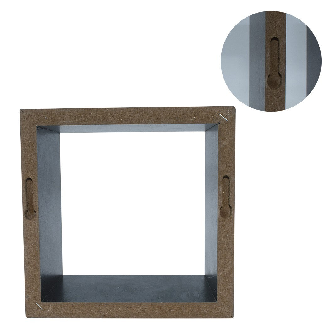 Set de 3 étagères cube et rectangle en bois NOIR 547144 accessoires de montage