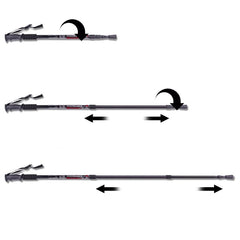 Bâtons de Trekking réglables de 65 à 135 cm 187516 avec poignée antidérapante