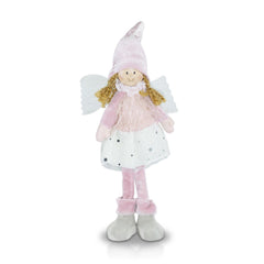 Fée décorative, tissu couleur blanche et rose art. 234046 haute 30 cm de Pâques
