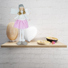 Fée décorative tissu de couleur blanche et rose art. 234045 haute 50cm de Pâques