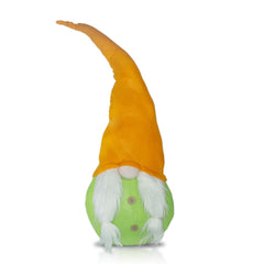 Gnome Avec Chapeau 234042 vert et orange 95 Cm en tissu avec barbe de Pâques