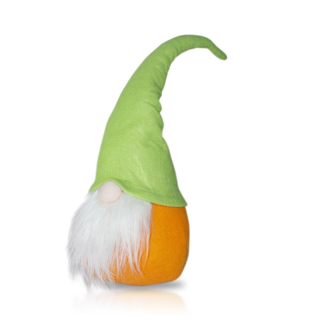 Gnome Avec Chapeau 234044 vert et orange de 46 Cm en tissu avec barbe de Pâques