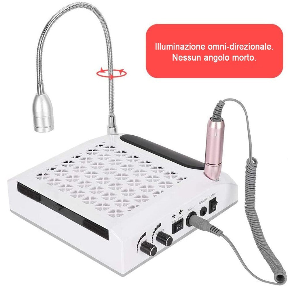 Machine à fraiser les ongles professionnel 4 en 1 art. 101434 avec lampe, outils