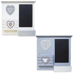 Organisateur mural porte-lettres en bois art. 444115 avec tableau blanc