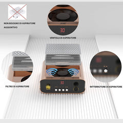 Fraise professionnelle, ventilateur et aspirateur 30000rpm 083020 NAIL SANDER M2