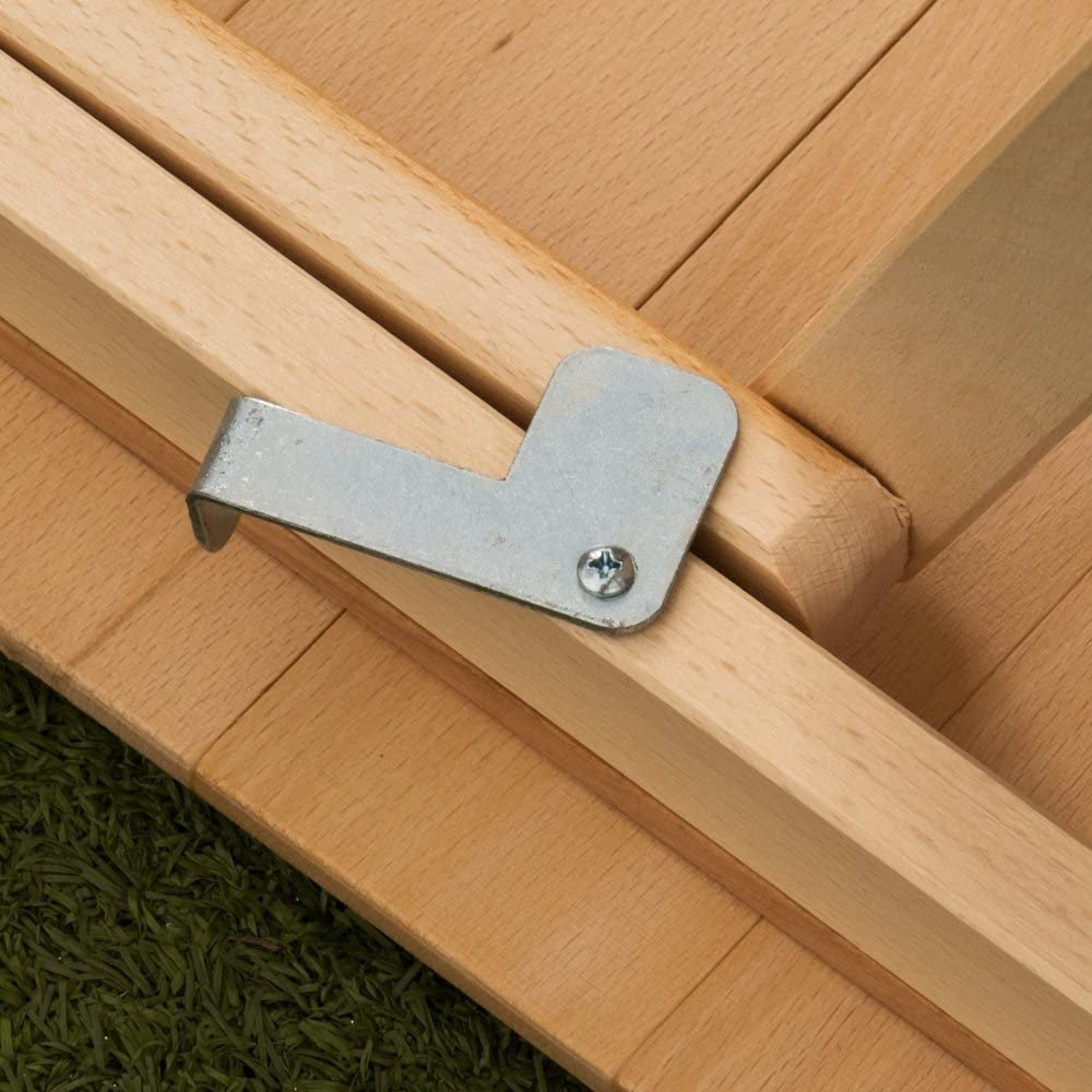 Table pliante 132 x 70 cm en bois naturel pliable table de jardin