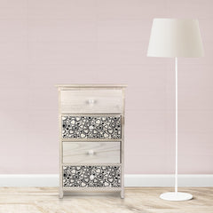 Armoire en bois avec motif coeur art. 398006 avec 4 tiroirs 40x29xH73 cm