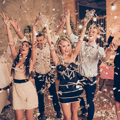 Canon à confettis blancs taille L 60 cm NY132 pour fêtes événements