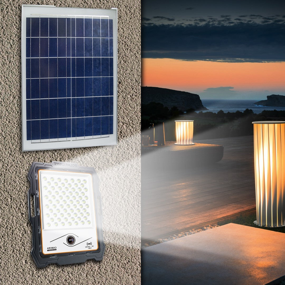 Caméra avec panneau solaire DW902 de 200W full HD 1080P wifi APP