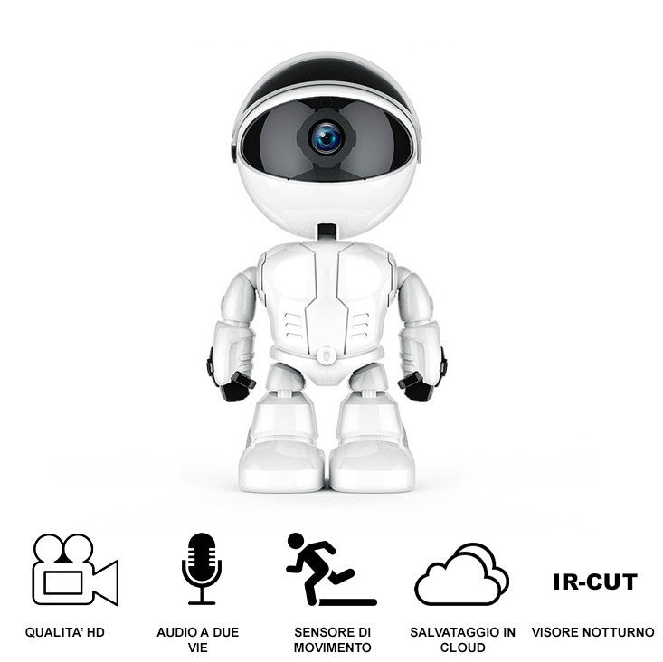 Robot caméscope wifi 2MP 490248 HD 1280x1080 et contrôle à distance, suivi