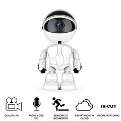 Robot caméscope wifi 2MP 490248 HD 1280x1080 et contrôle à distance, suivi