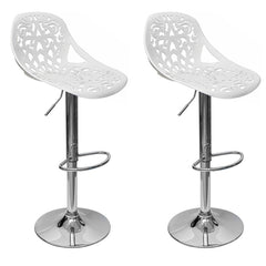 Set 2 pièces Tabouret snack-bar pivotant en polypropylène GIGLIO H79cm