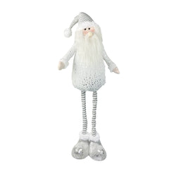 Père Noël BLANC 383029 hauteur réglable de 54 cm jusqu’à 105 en polyester
