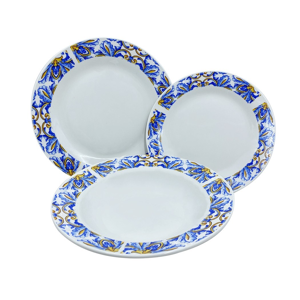 Service table 19pcs FELICIA 408001 Assiettes creuses Plates à Dessert/Saladier