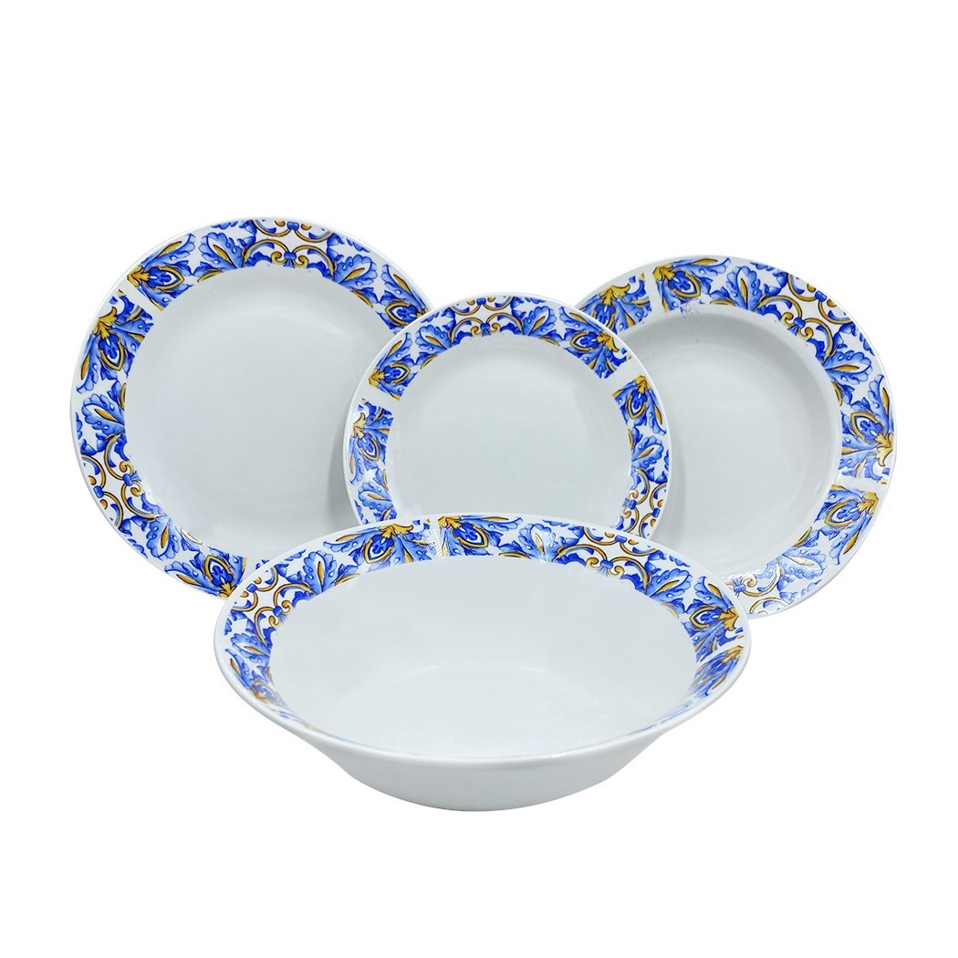 Service table 19pcs FELICIA 408001 Assiettes creuses Plates à Dessert/Saladier