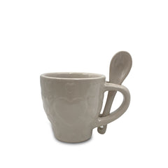 Service à café Felicia 100049 Pois coeurs céramique 6 tasses et 6 cuillères
