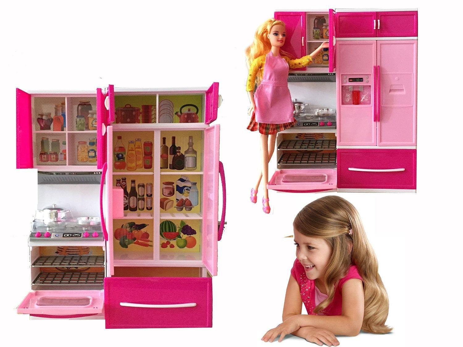 Cuisine moderne avec Mini poupée Valentina lumière et effets sonores 101801