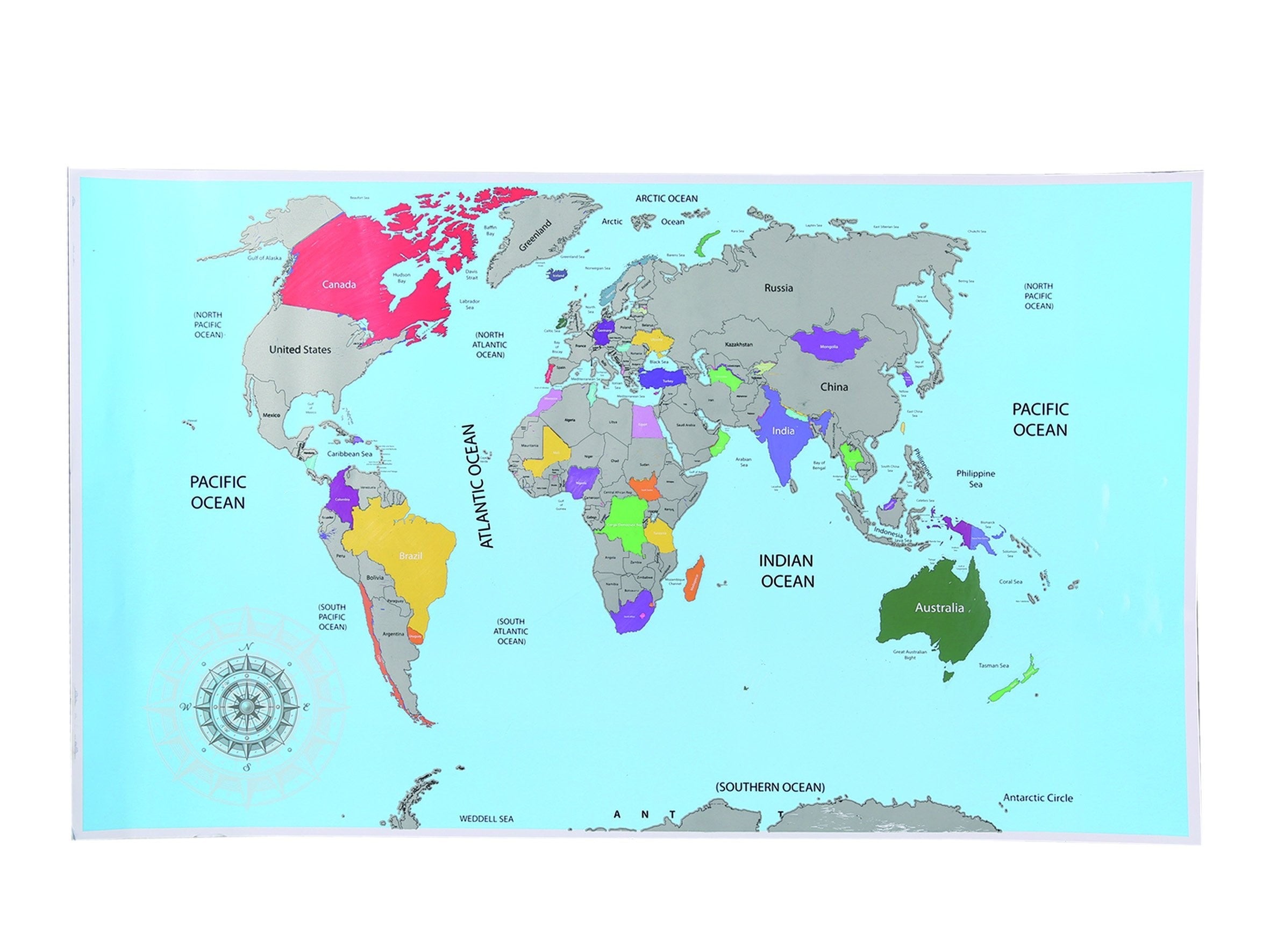 337460 Carte du monde XXL Grattez les endroits visités 88x52cm