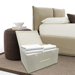 Boîte de rangement sous lit BEIGE 745017 hors saison 50x40xH25 cm