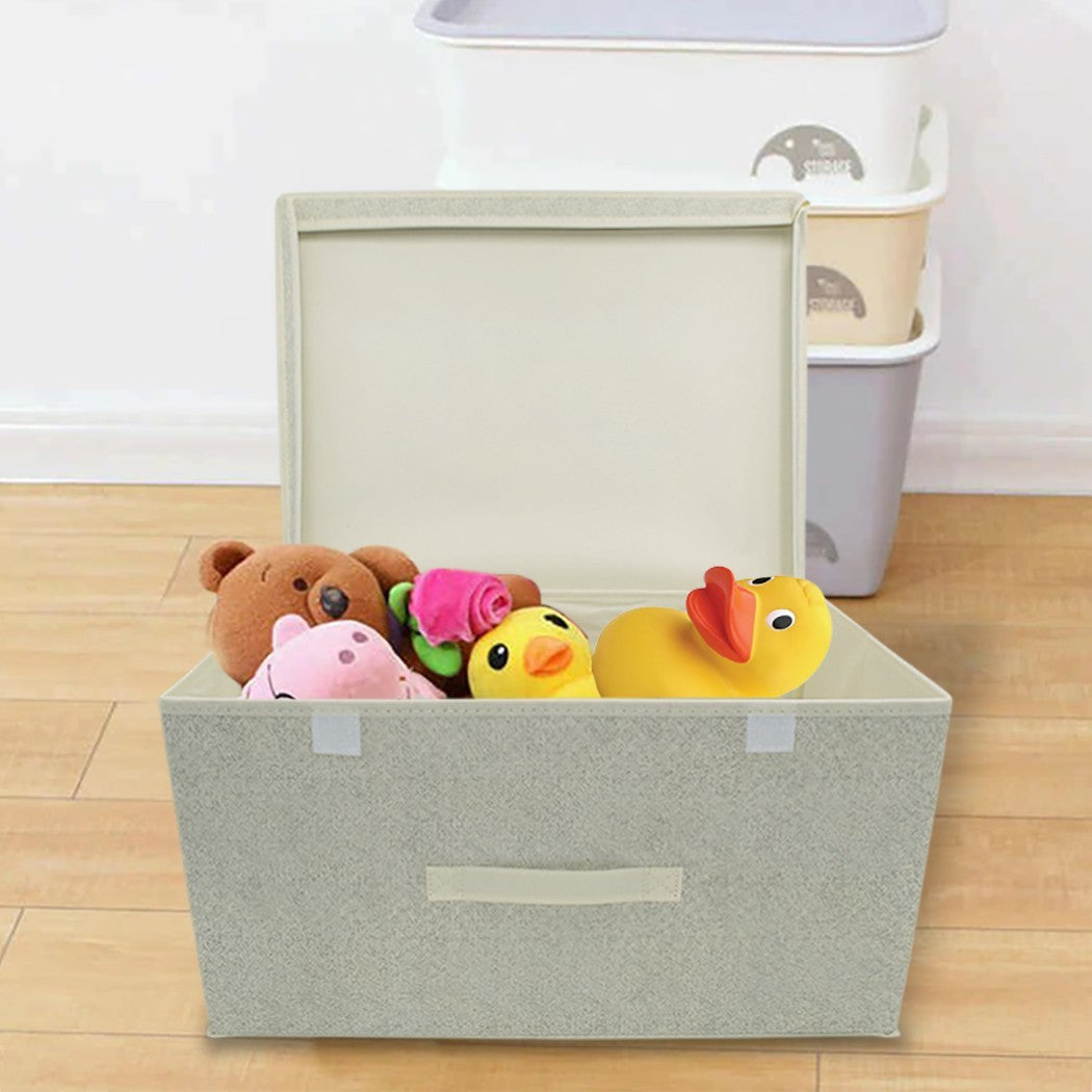 Boîte de rangement sous lit BEIGE 745017 hors saison 50x40xH25 cm