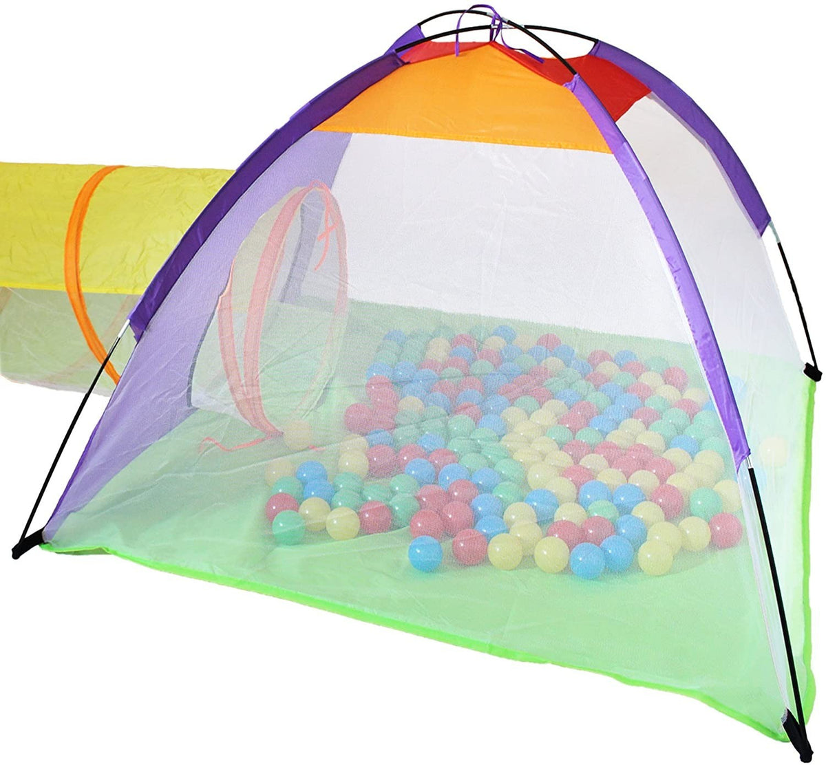 Rideau igloo pour enfants avec tunnel et 200 Boules assemblage pop up playground