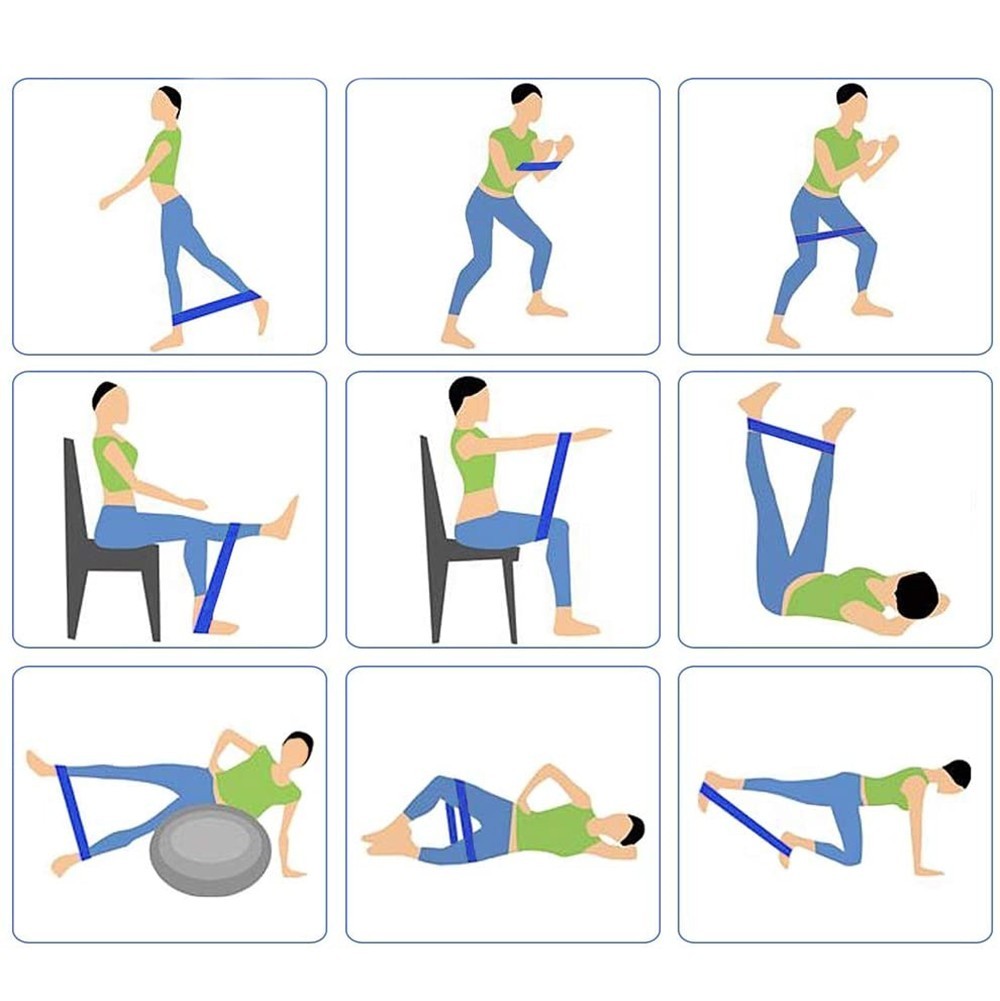 Bande de résistance en nylon art. 784040 pour entraînement fitness fesses jambes