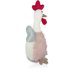 Décor de poule en peluche art. 234051 hauteur 62 cm en tissu Pâques