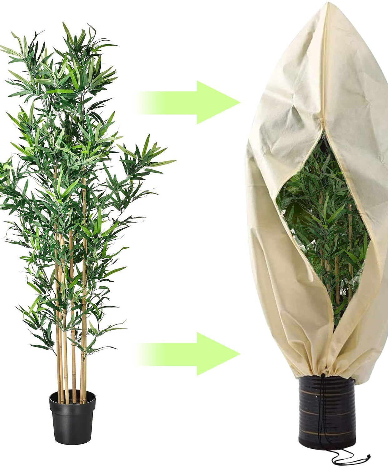 Housse de protection antigel respirante pour plantes d'extérieur 100x80 cm