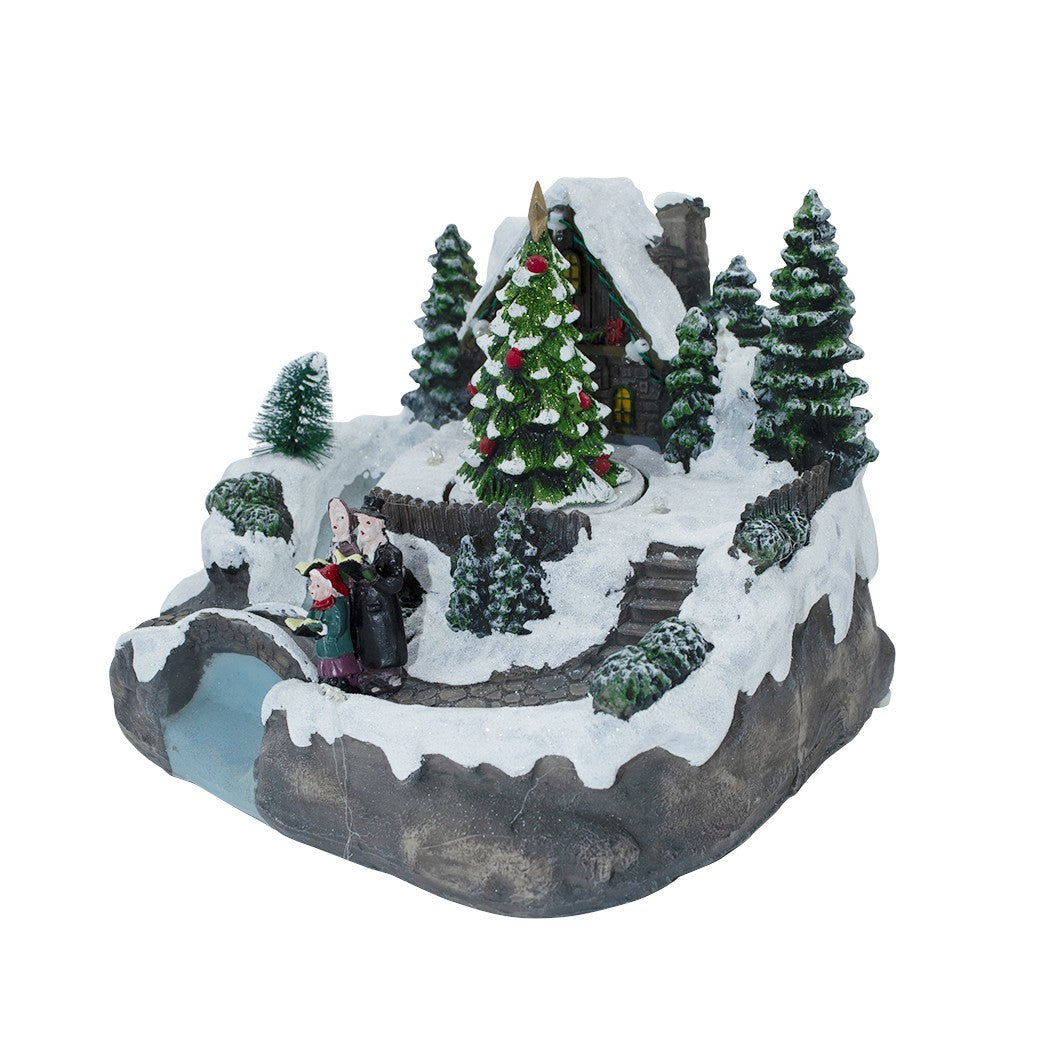 Village de Noël 361007 musique éclairage et mouvement 20x19x16 cm