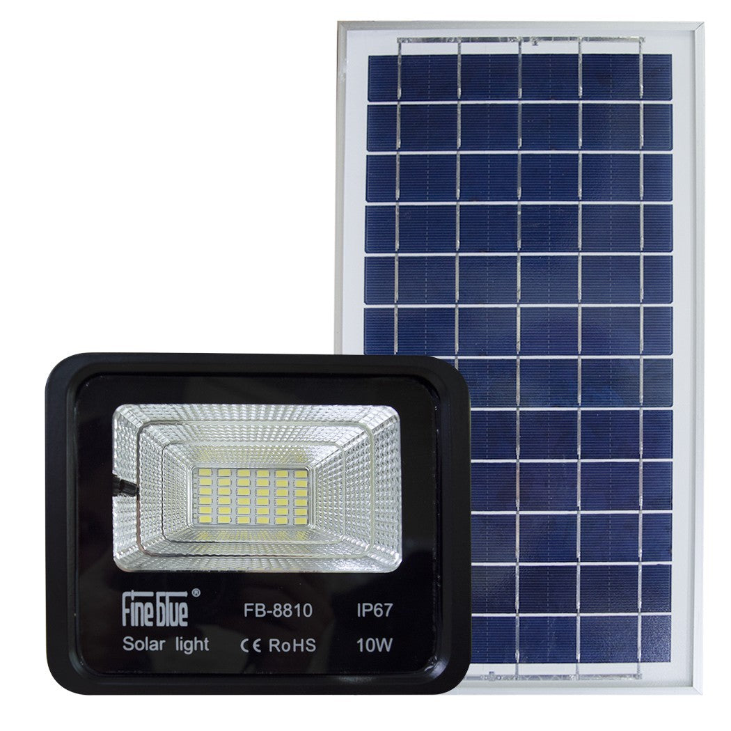 Projecteur led avec charge solaire 10W étanche IP67 FB-8810 6500K lumière froide